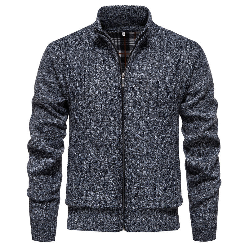 Men's Cardigan High Collar Zipper Sporty