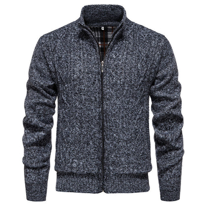 Men's Cardigan High Collar Zipper Sporty