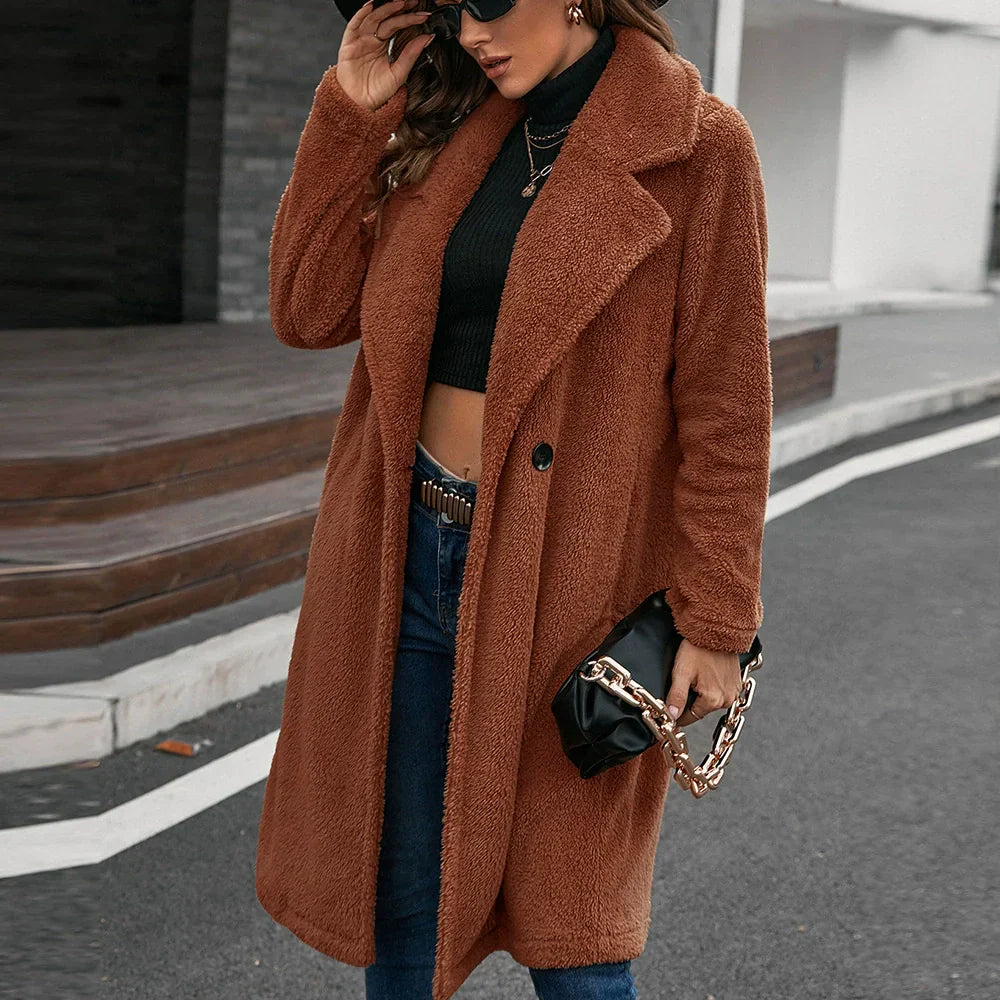 Casual Windbreaker Jacket Mid-length Wool Label Style