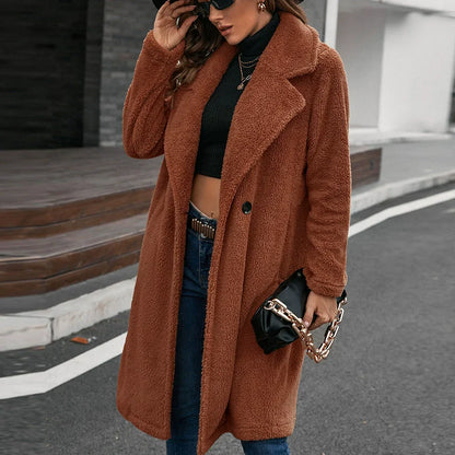 Casual Windbreaker Jacket Mid-length Wool Label Style