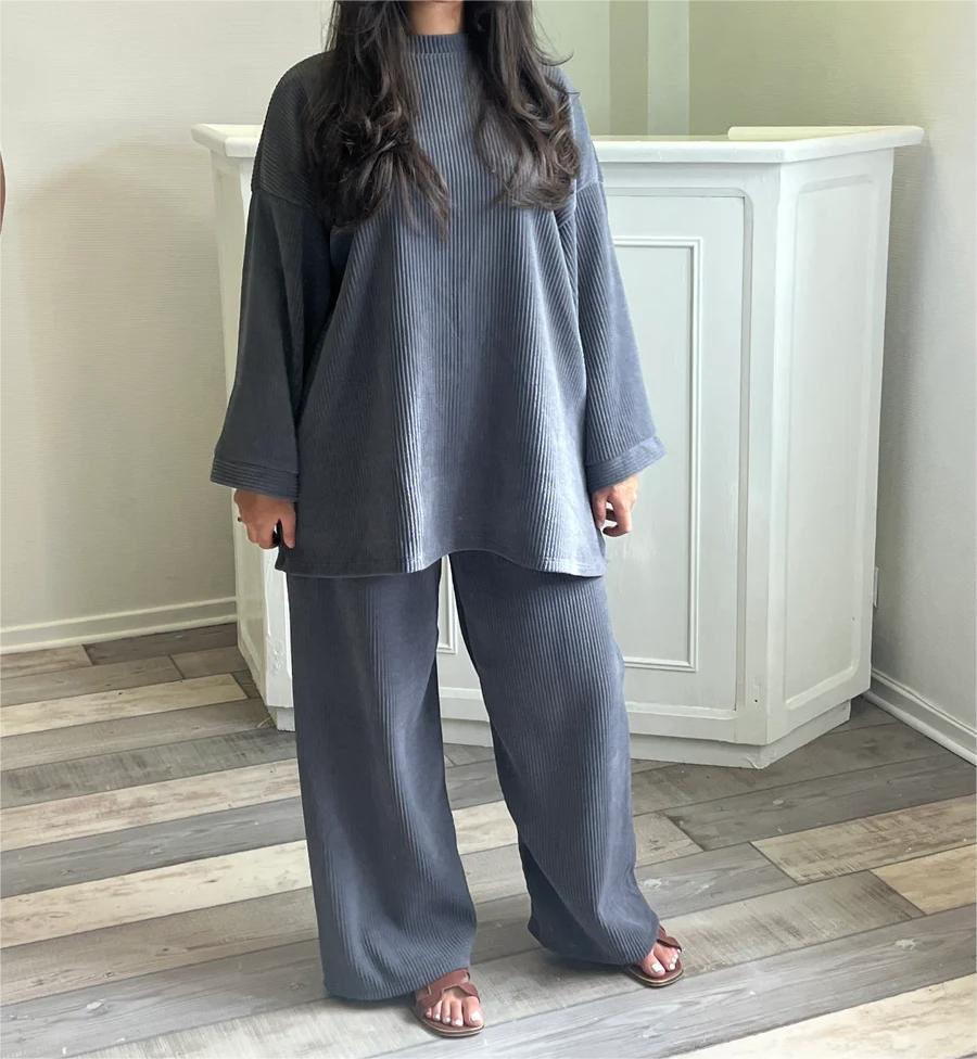 Women's Lounge Set Soft Rib Knit Comfort