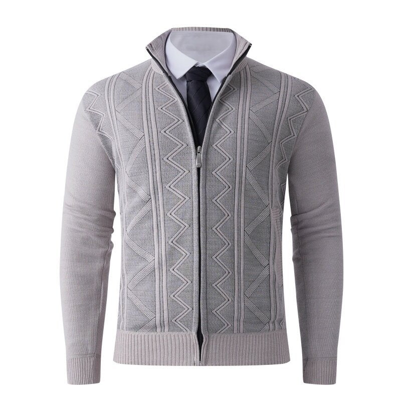 Men's Cardigan Modern Elegant Zipper Design