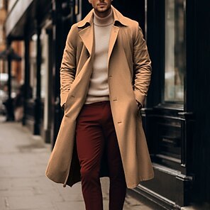 Herren Trenchcoat Elegant Hochwertig Verarbeitet - IdealeKleiden
