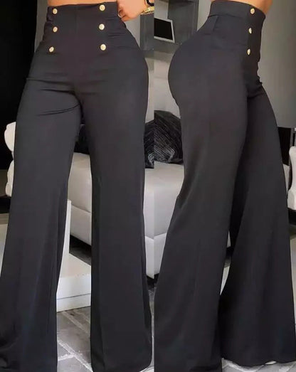 Elegant Women's High-Waisted Palazzo Pants
