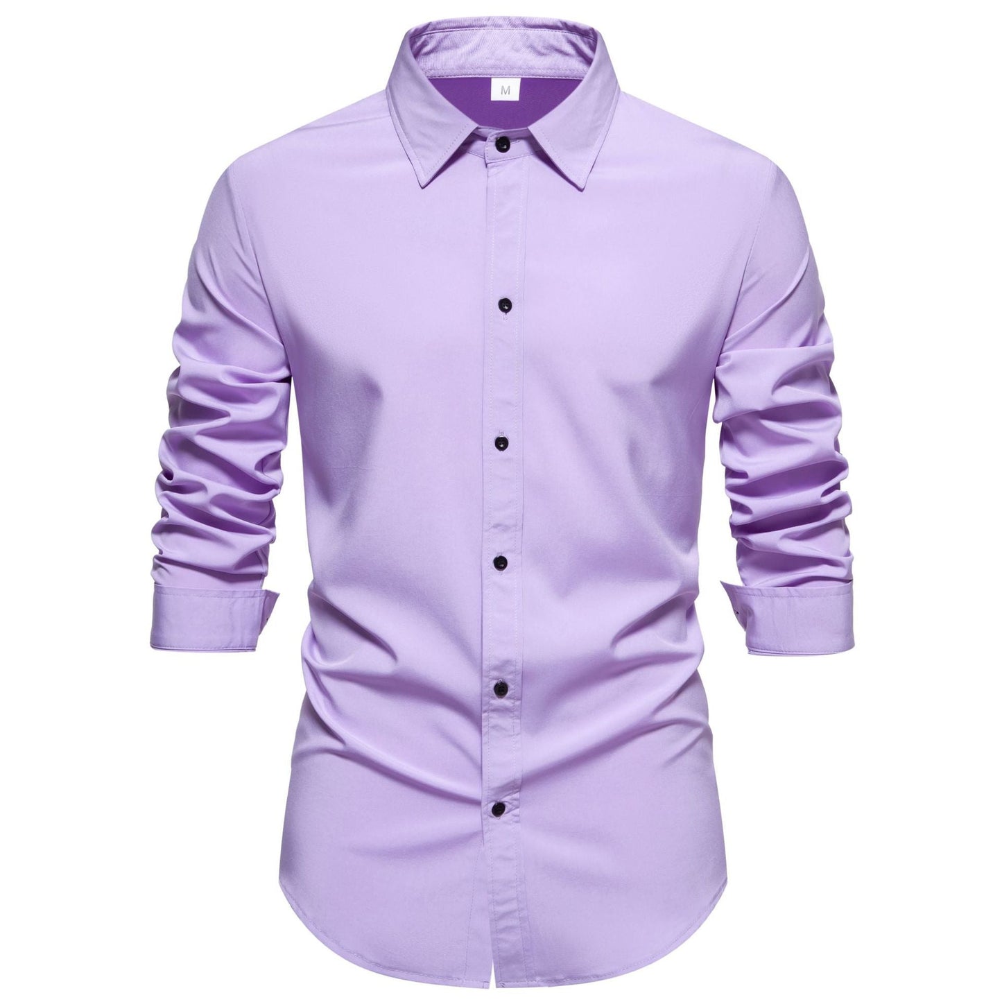 Men's Long-Sleeved Cotton Shirt Modern Fit