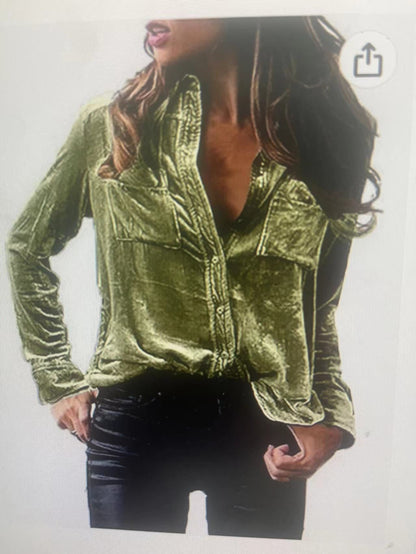 Elegant Women's Satin Blouse with Embroidery