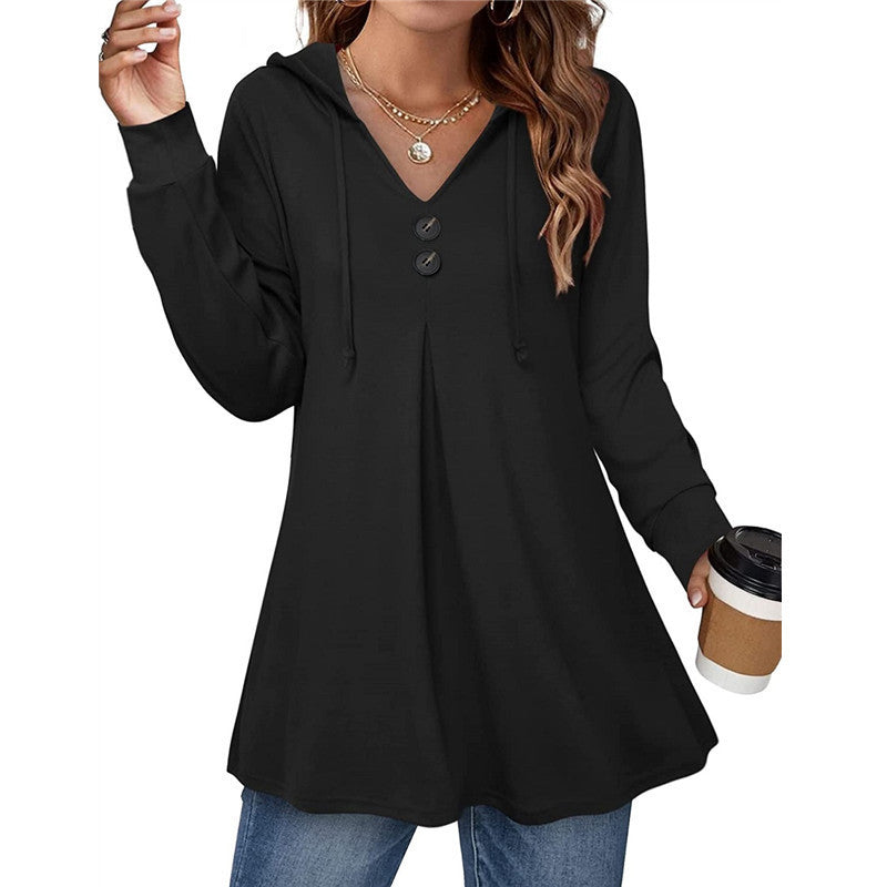 Women's Tunic Asymmetrical Button Detail Elegance
