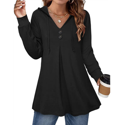 Women's Tunic Asymmetrical Button Detail Elegance