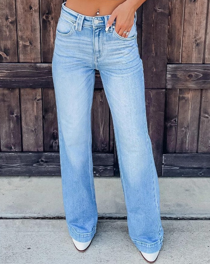 Damen Comfort Jeanshose Bequem Elegant