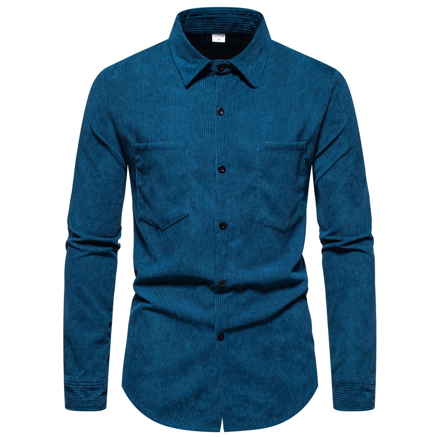 Men's Corduroy Shirt Classic Elegant Chest Pocket