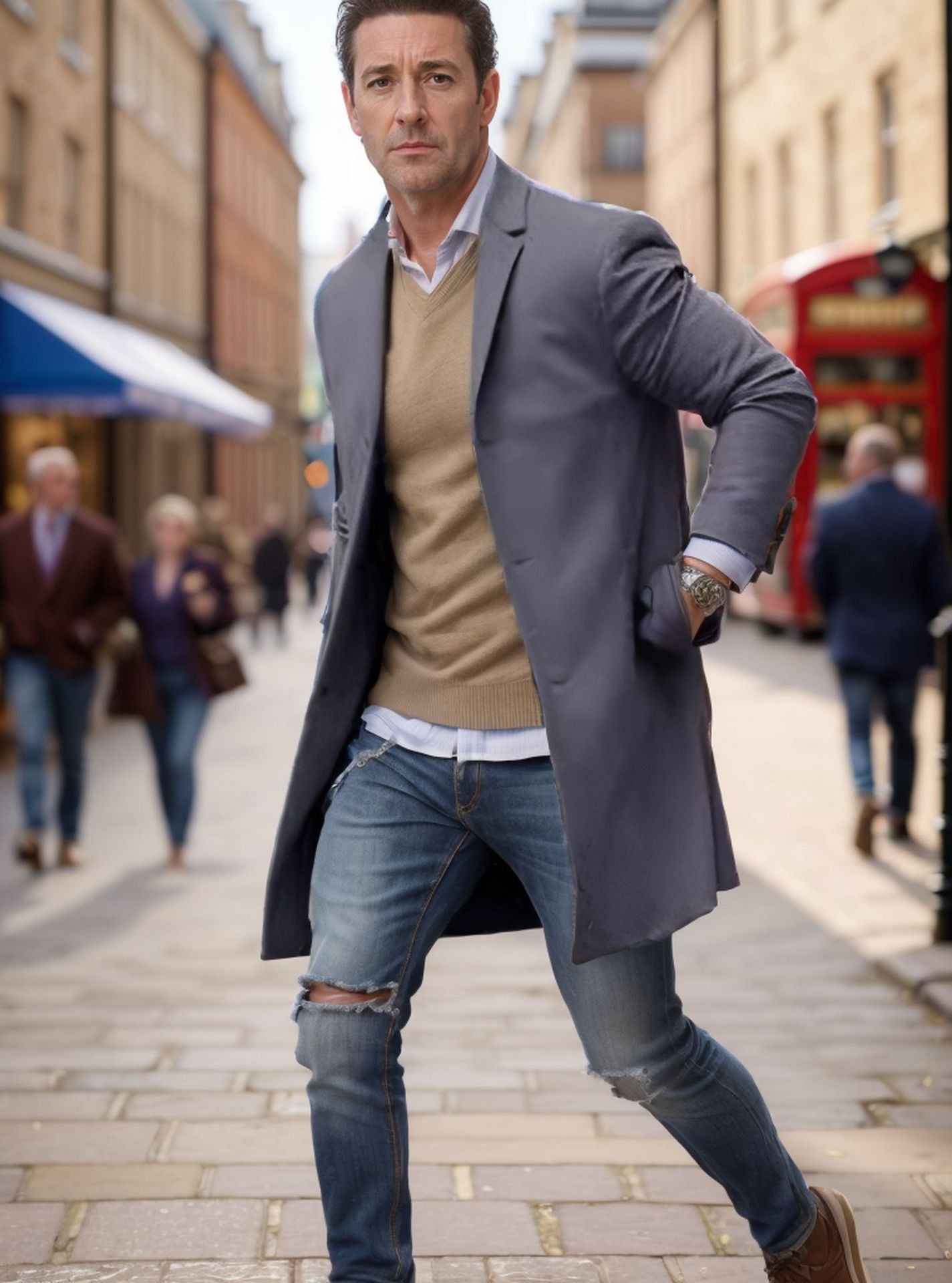 Men's Elegant High-Quality Designer Look Coat