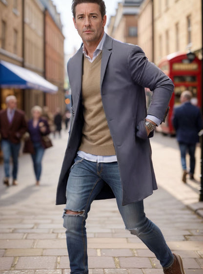 Men's Elegant High-Quality Designer Look Coat