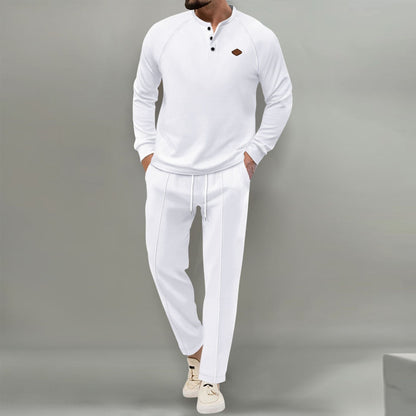 Men's Casual Suit Elegant Buttons and Stylish Pockets