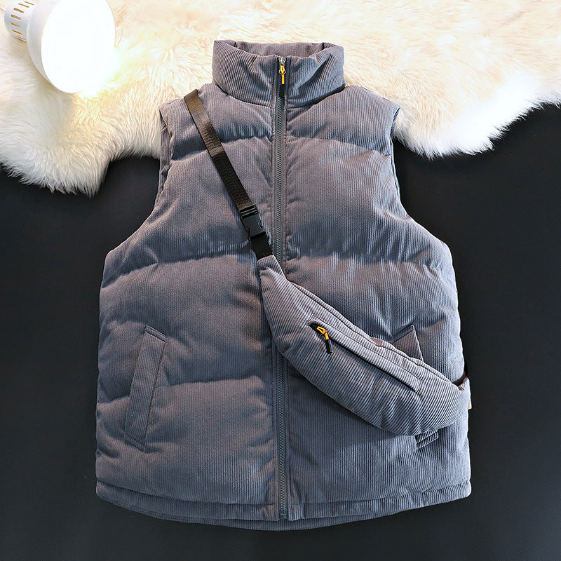 Women's Quilted Vest Fleece Lined Warm Pocket Jacket