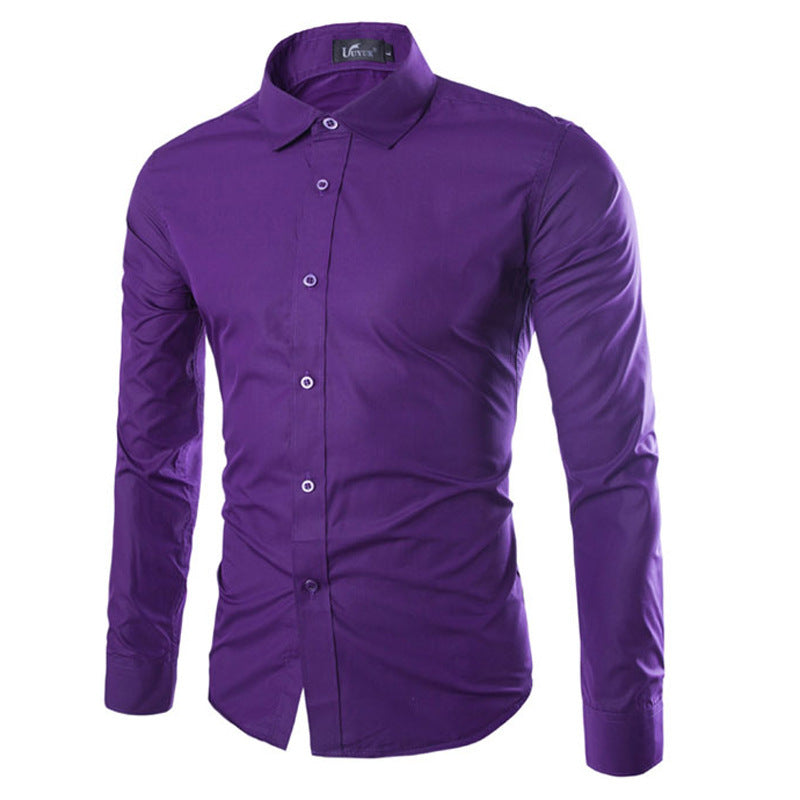 Men's Shirt Elegant Long-Sleeve Modern