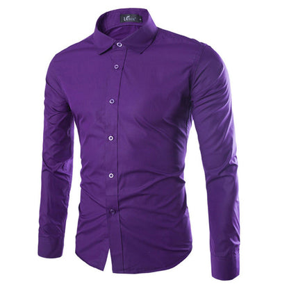 Men's Shirt Elegant Long-Sleeve Modern
