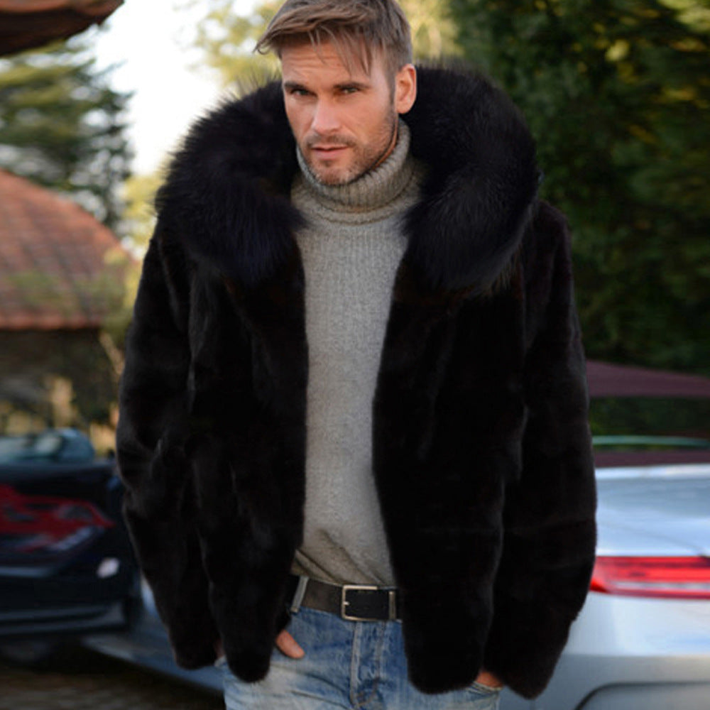 Herren Kunstfelljacke Stylish Winter - IdealeKleiden