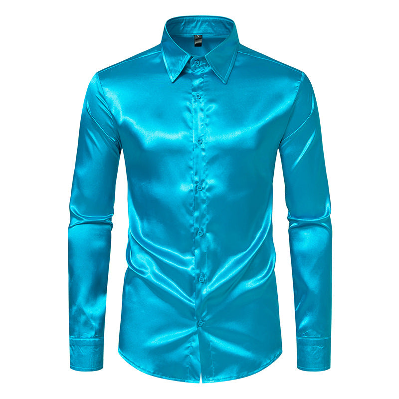 Men's Silk Shirt Elegant Slim Fit