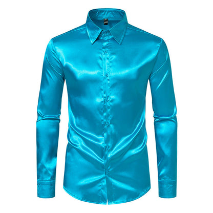 Men's Silk Shirt Elegant Slim Fit