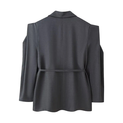 Women's Oversized Blazer Jacket Elegant with Belt
