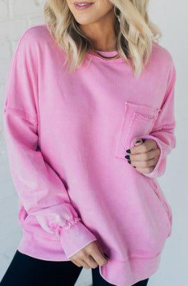 Women's Oversized Sweatshirt Comfortable with Pockets