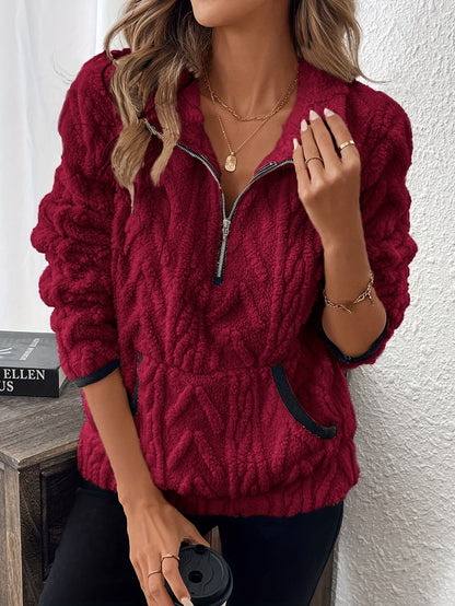 Women's Soft Teddy High-Neck Sweater
