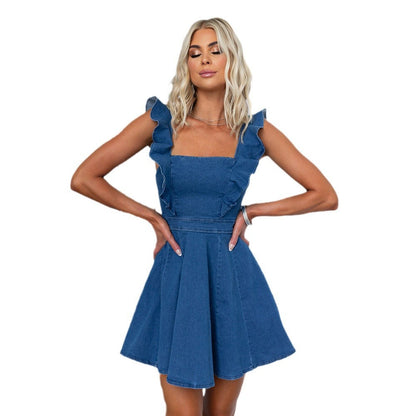 Women's Dress Jeans Style with Ruffles Trendy