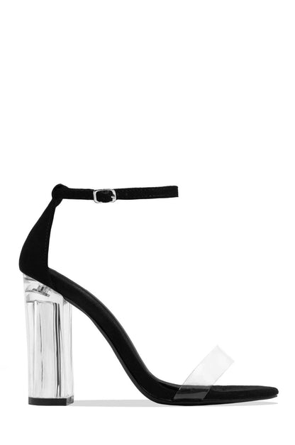 Women's High Heel Sandals Transparent Heel Elegant