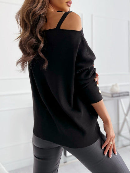 Women's Off-the-Shoulder Trendy Elegant Sweater