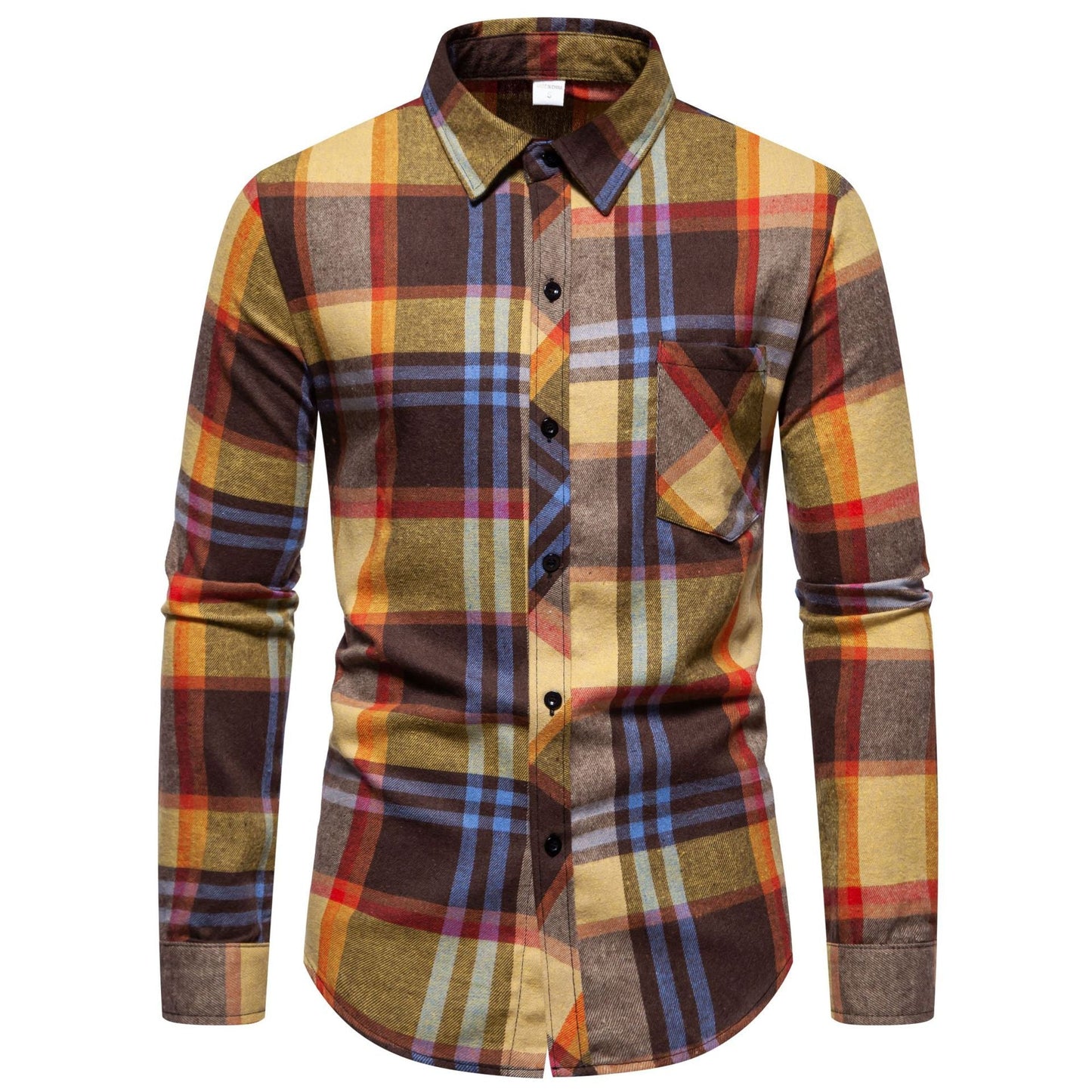 Men's Checkered Modern Shirt Chest Pocket