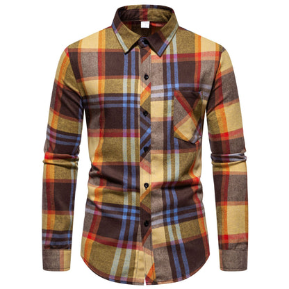 Men's Checkered Modern Shirt Chest Pocket