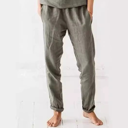 Women's Linen Trousers Comfortable Elegant with Pockets