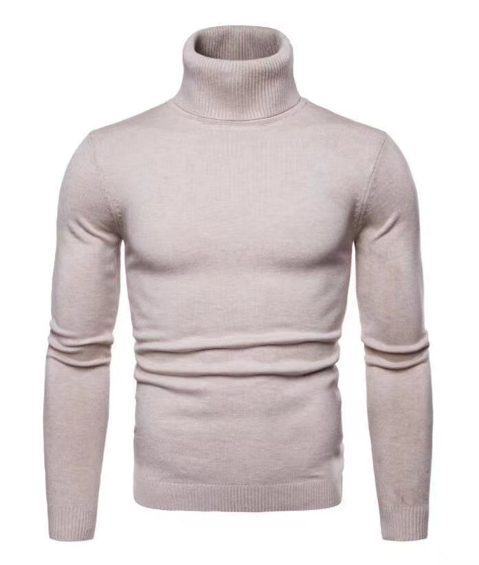 Men's Cotton Turtleneck Sweater - Elegant Design