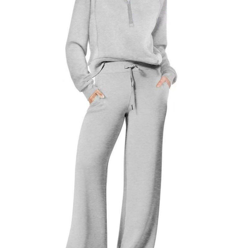 Women's Sports Set with Stand-up Collar and Braces