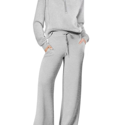 Women's Sports Set with Stand-up Collar and Braces