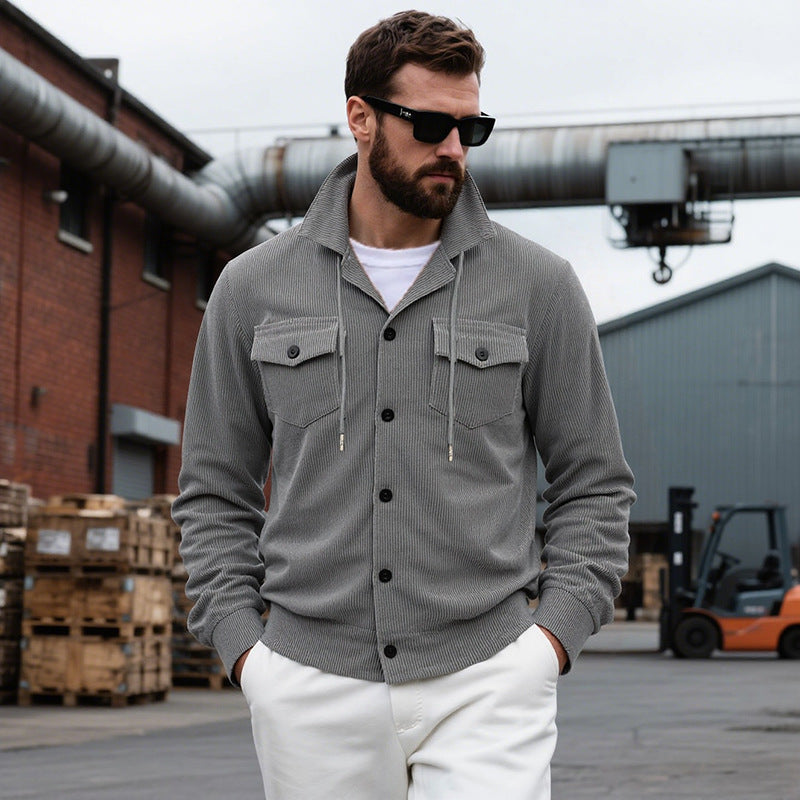 Men's Cardigan Casual Modern Stand-up Collar