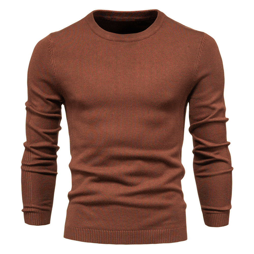 Men's Round Neck Cotton Sweater Elegant Design
