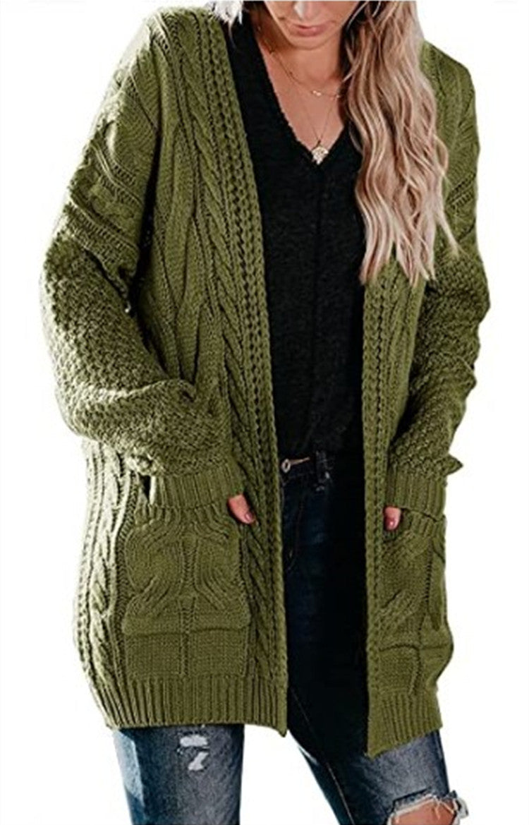 Women's Cardigan Chunky Knit Feminine Practical