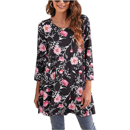 Women's Tunic Mandala Print Summer Dress Elegant
