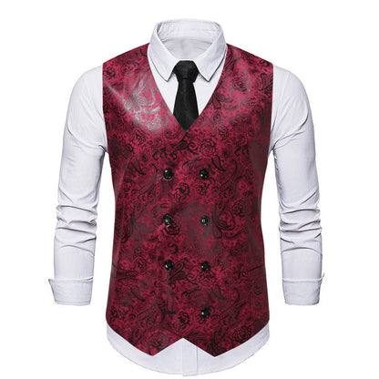 Men's Vest Elegant Floral Modern Cut