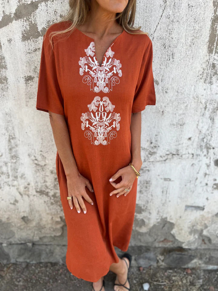 Women's Embroidered Elegant Summer Dress