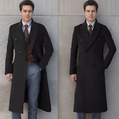 Herren Mantel Elegant Doppelfront Luxus Qualität - IdealeKleiden
