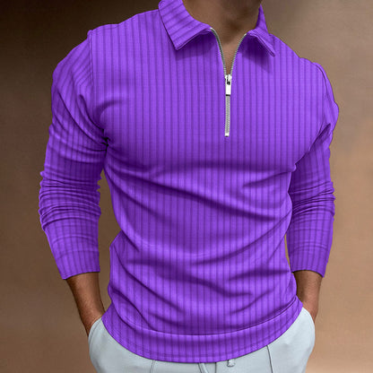 Men's Modern Polo Shirt Zipper Style