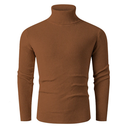 Men's Turtleneck Ribbed Jumper Elegant Design