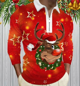 Men's Christmas Long-Sleeved Shirt Festive Gift Idea