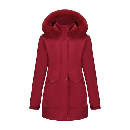 Women's Parka Jacket Waterproof Cuddly Collar