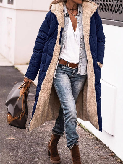 Women's Long Cozy Quilted Winter Coat