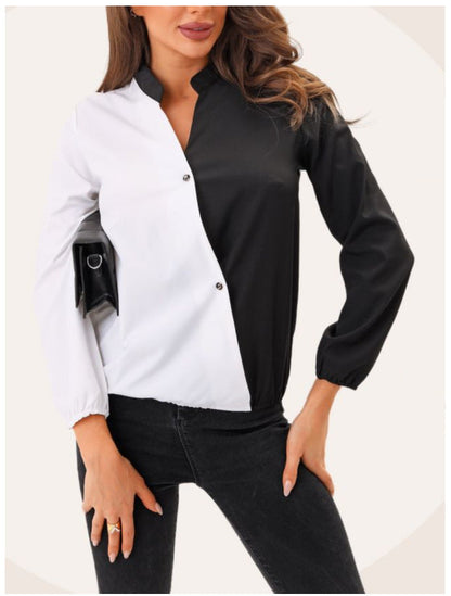 Women's Blouse Asymmetric Colorful Trendy