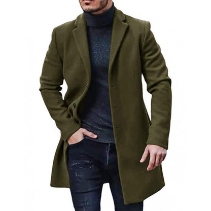 Men's Winter Coat Modern Elegant Black