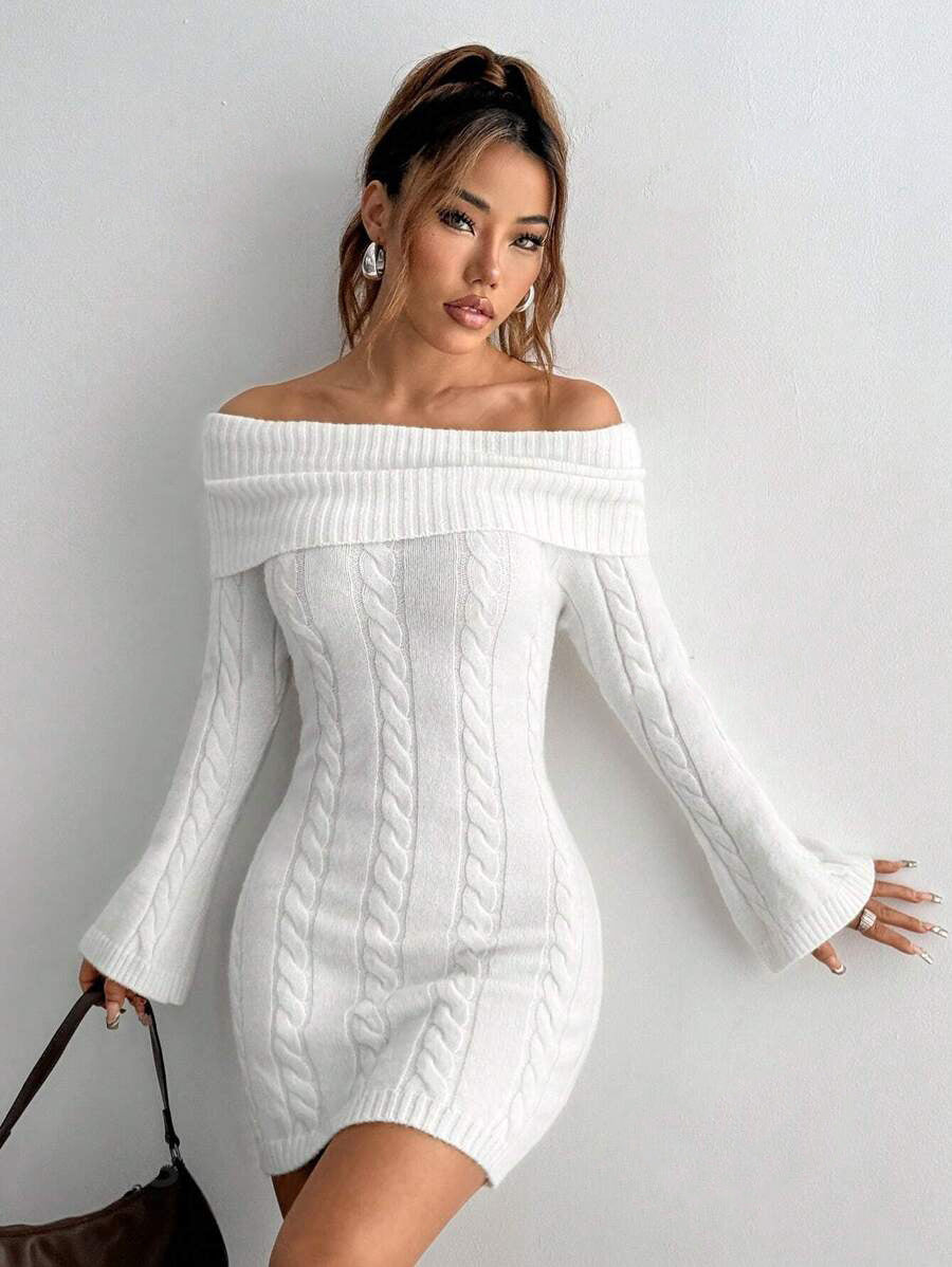 Women's Form-Fitting Elegant V-Neck Dress